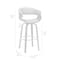 Armen Living Julyssa 30" Bar Height Swivel Cream Faux Leather and Walnut Wood Bar Stool LCJSBAWACR30 - alternate 4